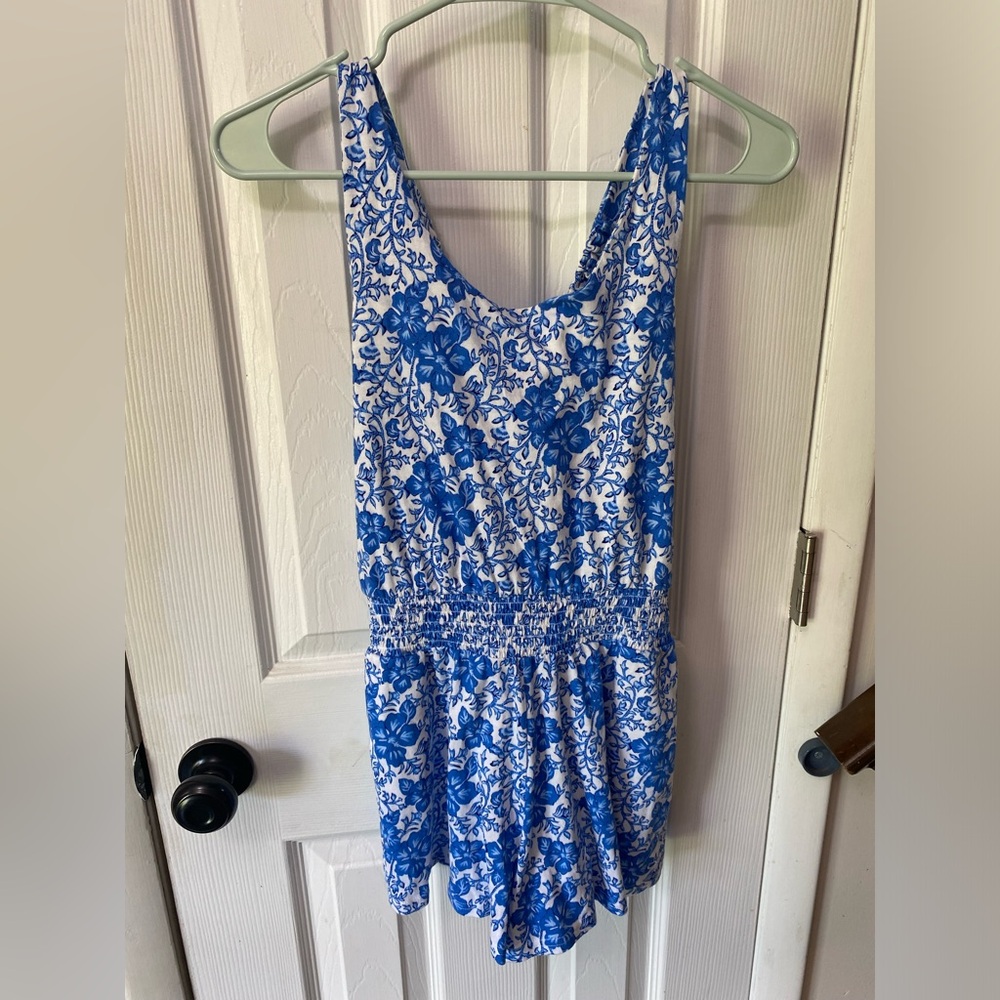 Vineyard Vines Youth Morada Floral Knit Romper, L, 14